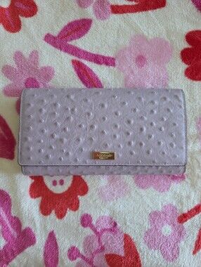Kate Spade Phoenix Ostrich Alexander Ave Wallet In Color Lavender